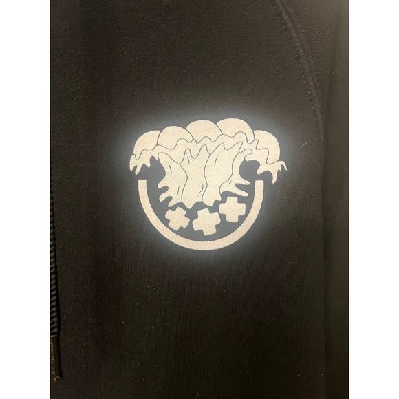 Pink Dolphin Pullover Graphic Hoodie Sz M Grunge Emo Skater Streetwear RARE Y2K - Picture 5 of 6